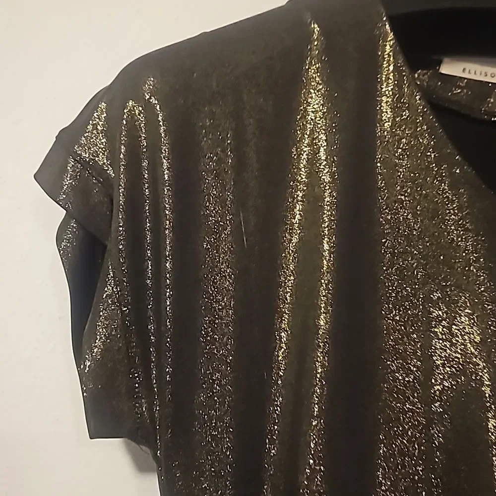 ELLision woman mini dress gold black S